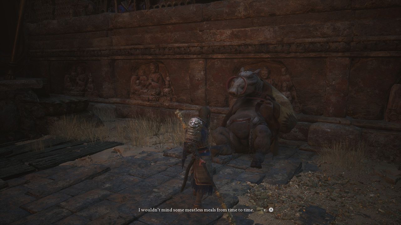 Black Myth: Wukong drunk pig in Crouching Tiger Temple