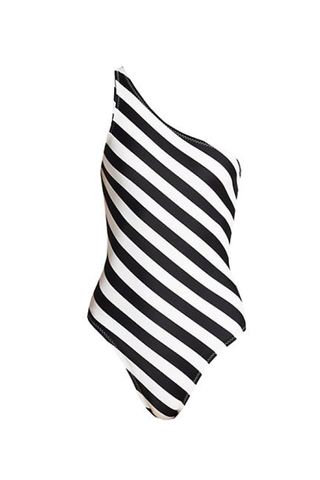 Norma Kamali Mio Striped One-Piece Swimsuit