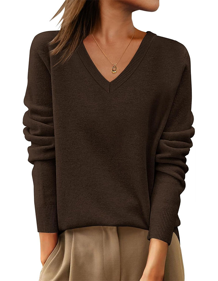 ANRABESS, 100% Wool Long Sleeve Sweater