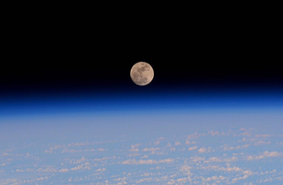 Expedition 42 Full Moon Setting