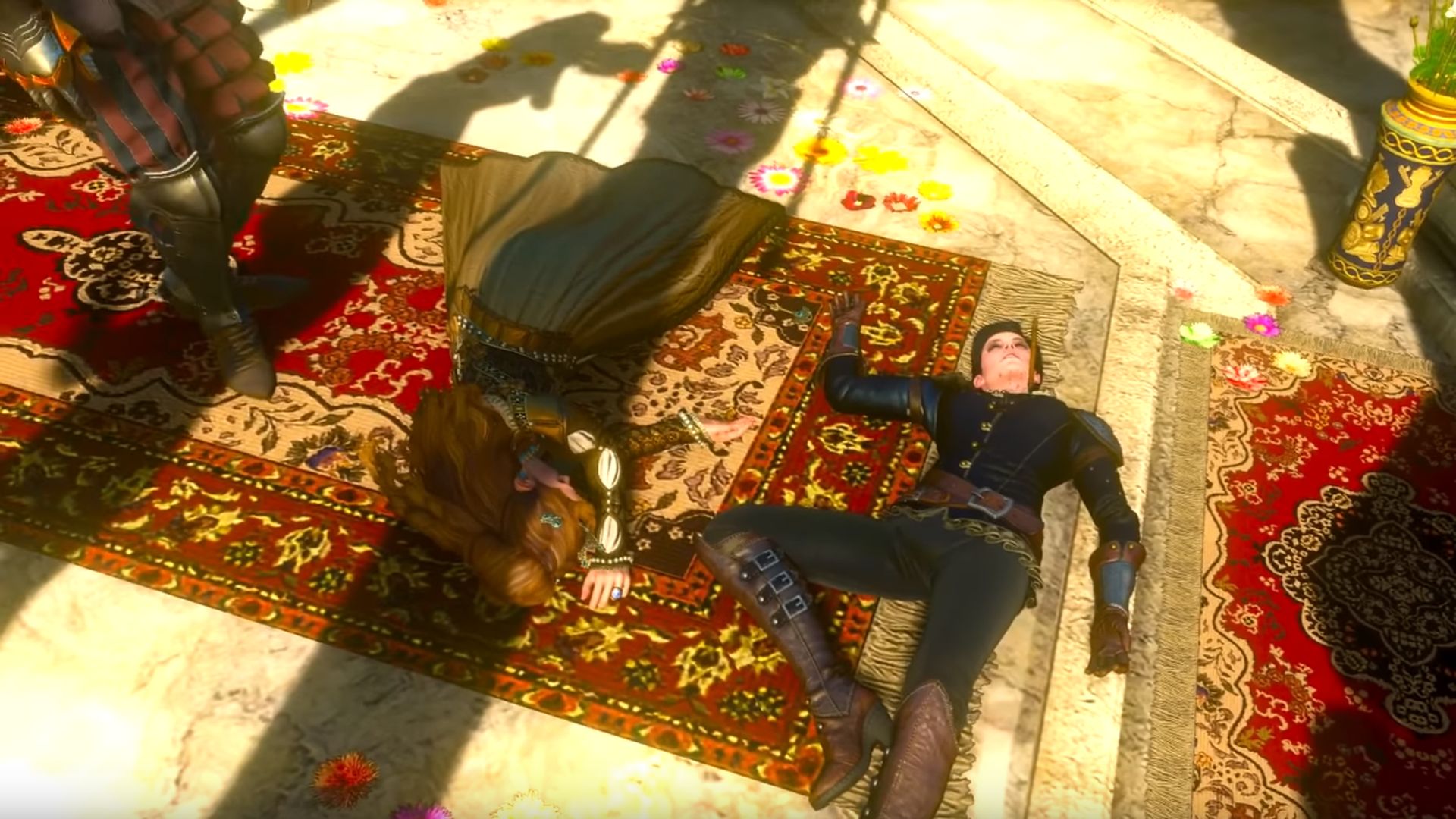 The duchess and syanna lie dead in the worst blood and wine Witcher 3 ending