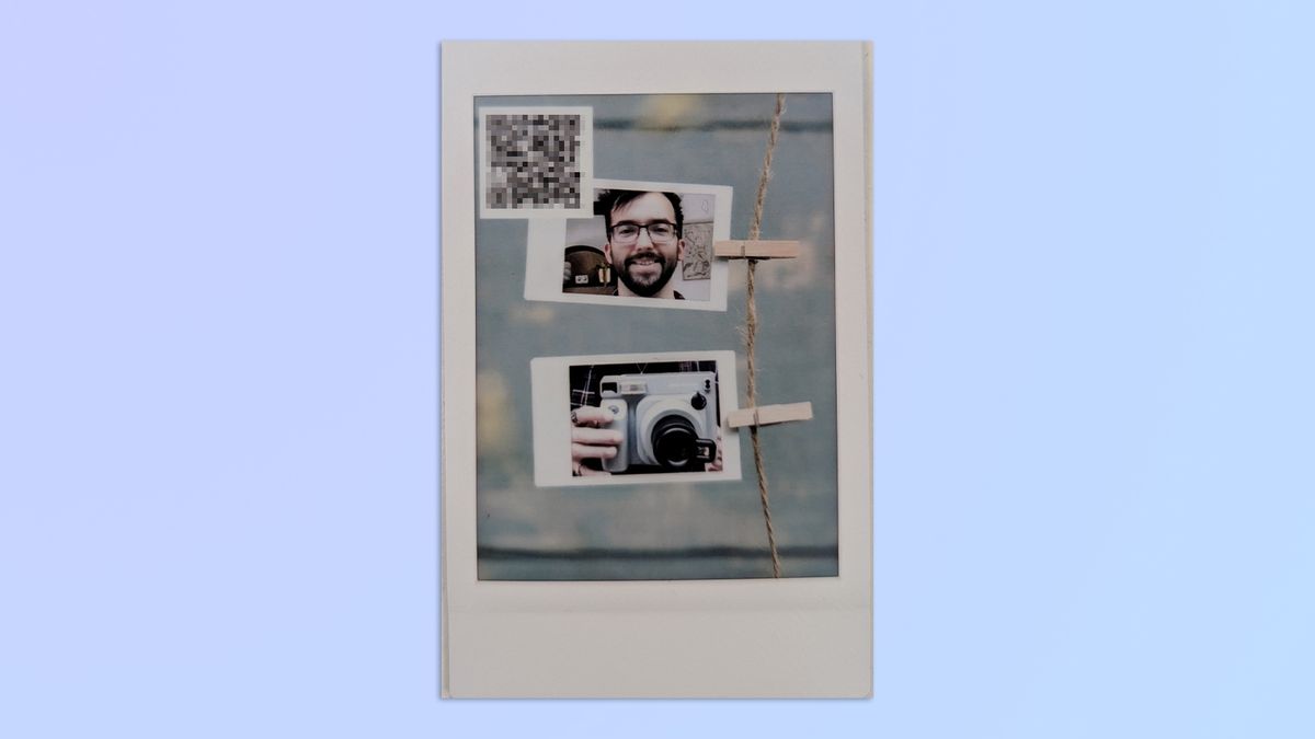 A compilation of photos taken with a matcha green Fujifilm Instax mini LiPlay 2-in-1 camera