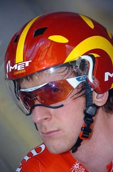 Bradley Wiggins (Cofidis) enjoyed racing at home.