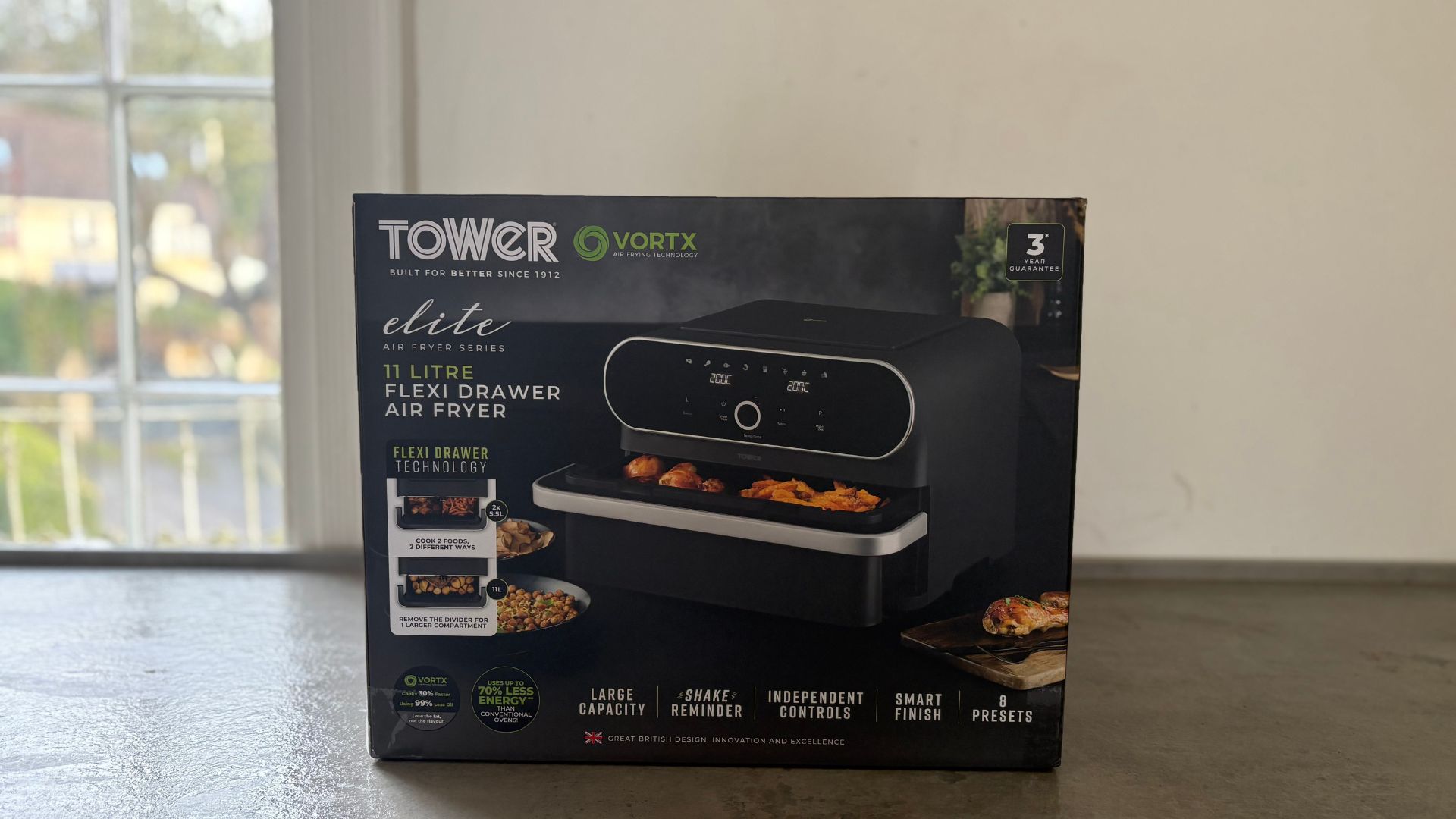 Testing the Tower Elite Flexi Drawer Air Fryer in our test kitchen