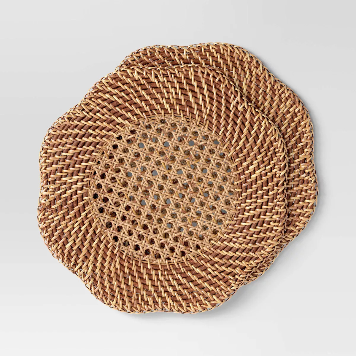 Target woven charger plates