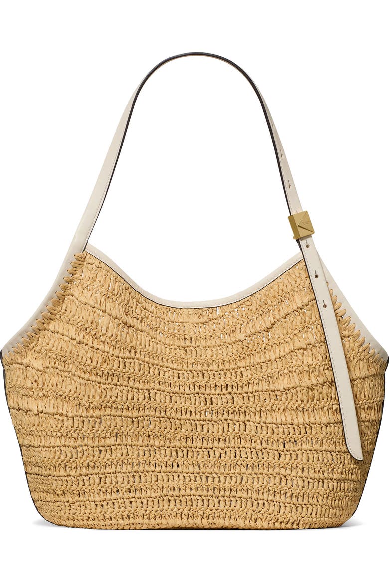 Deco Straw Small Tulip Tote Bag