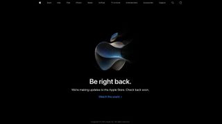 A screenshot of the Apple Store which is down ahead of the Wonderlust launch event