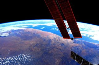 ISS over Earth by Scott Kelly
