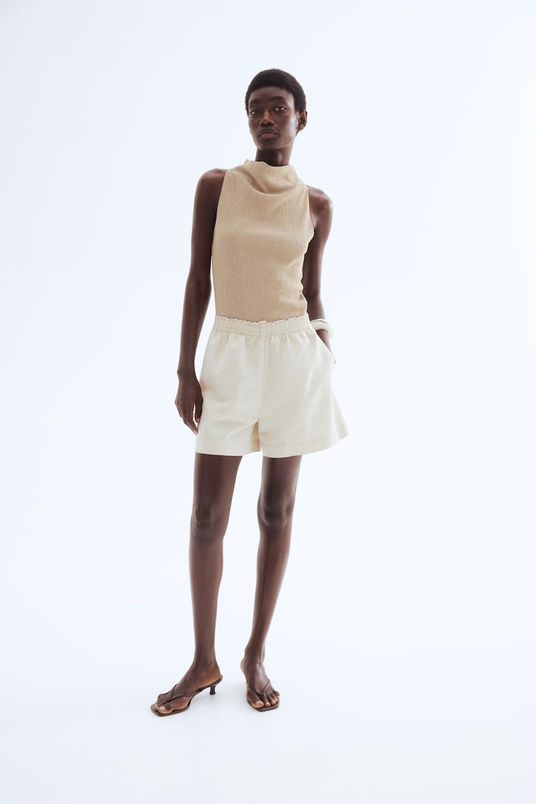 Linen-Blend Shorts
