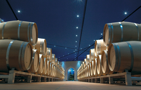 The barrel cellar at Ch&amp;acirc;teau Laroque