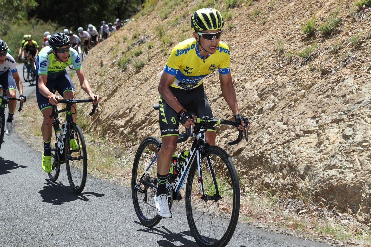 Race leader Esteban Chaves (Mitchelton-Scott)