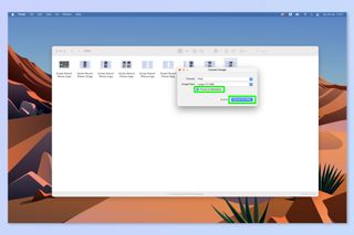 A screenshot showing the steps required to convert images on a Mac