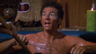 Seinfeld Kramer in hot tub in Butter Shave