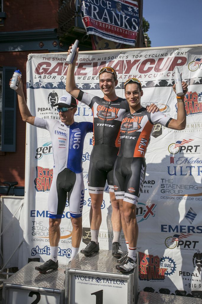 The men's podium