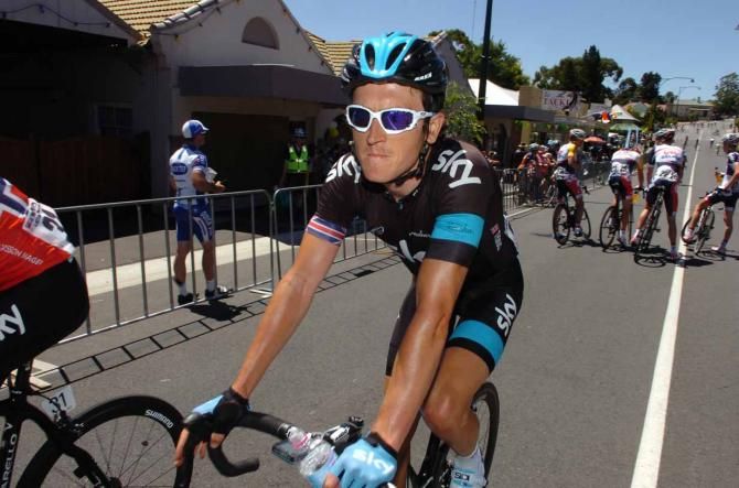 Geraint Thomas (Sky) completes stage 1 of the Tour Down Under.