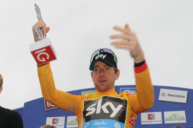 Bradley Wiggins (Sky) won the time trial at the Tour of Britain