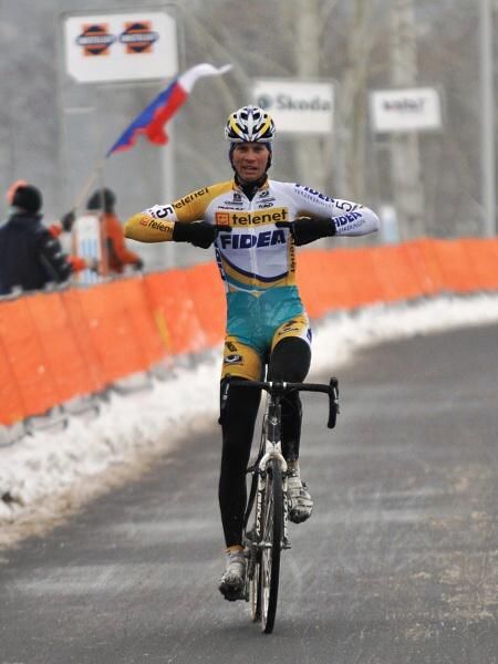 Petr Dlask (Telenet Fidea) finishes second in Tabor, completing a 1-2 finish for his team.
