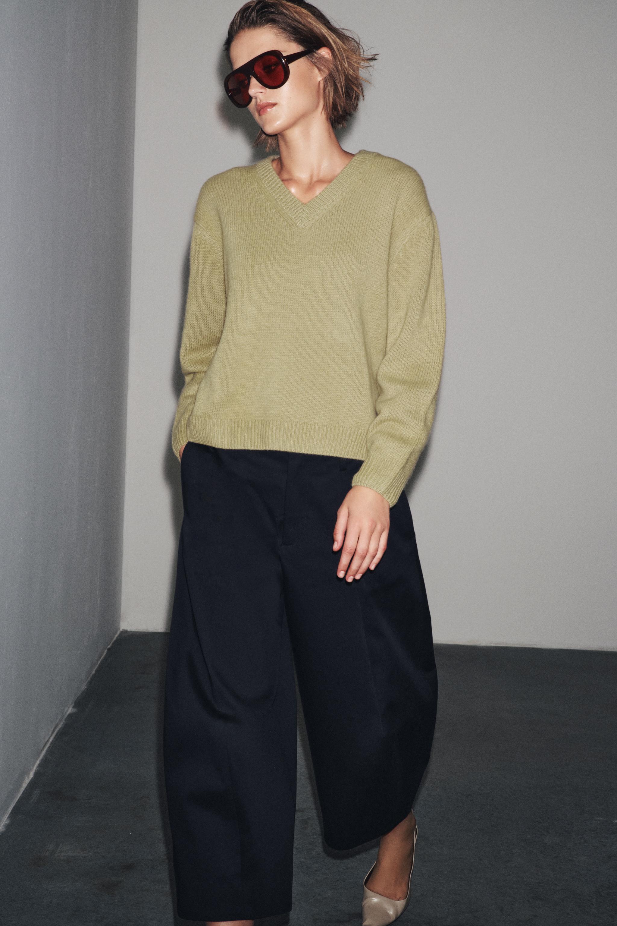 100% Wool V-Neck Sweater