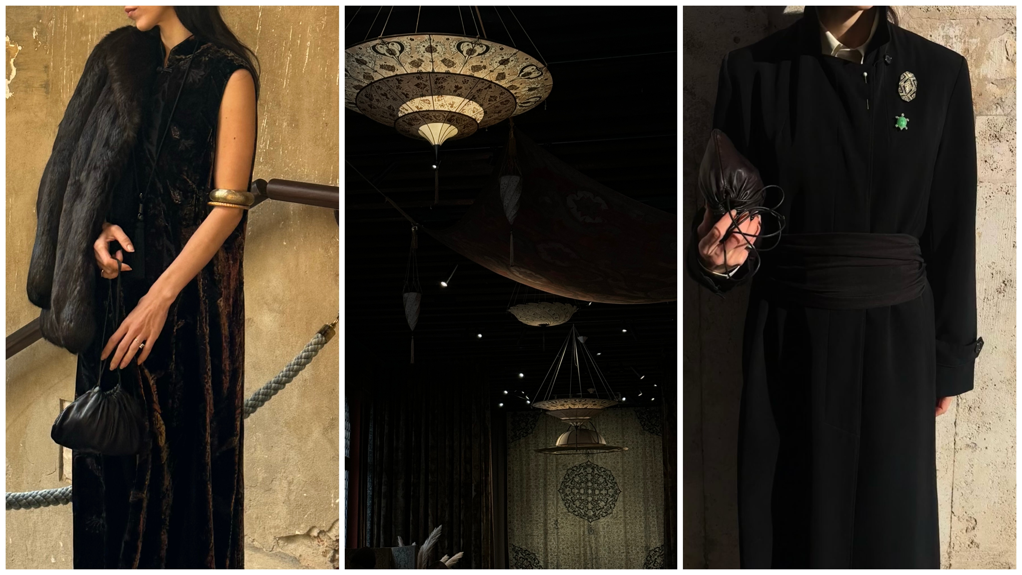 Alexis Badiyi wearing a black dress; Alexis Badiyi wearing a black blazer