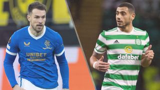 Aaron Ramsey of Rangers and Giorgos Giakoumakis of Celtic could both feature in the Rangers vs Celtic live stream