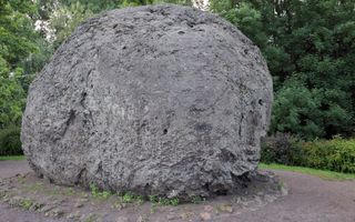 This ancient lava bomb from a German volcano weighs more than 260,000 pounds.