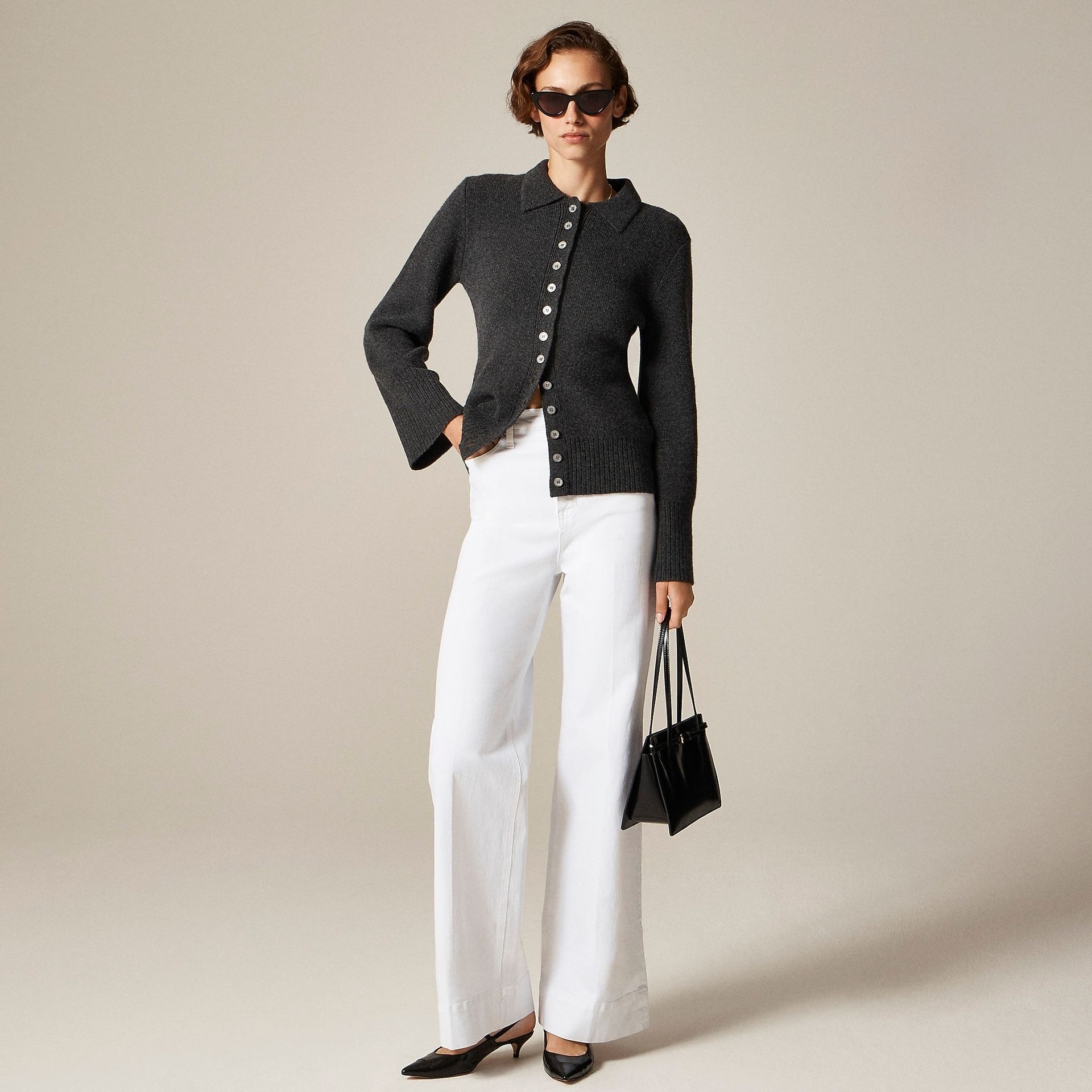 J.Crew, Milano-Stitch Cinched-Waist Cardigan