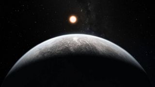 An exoplanet orbiting a star