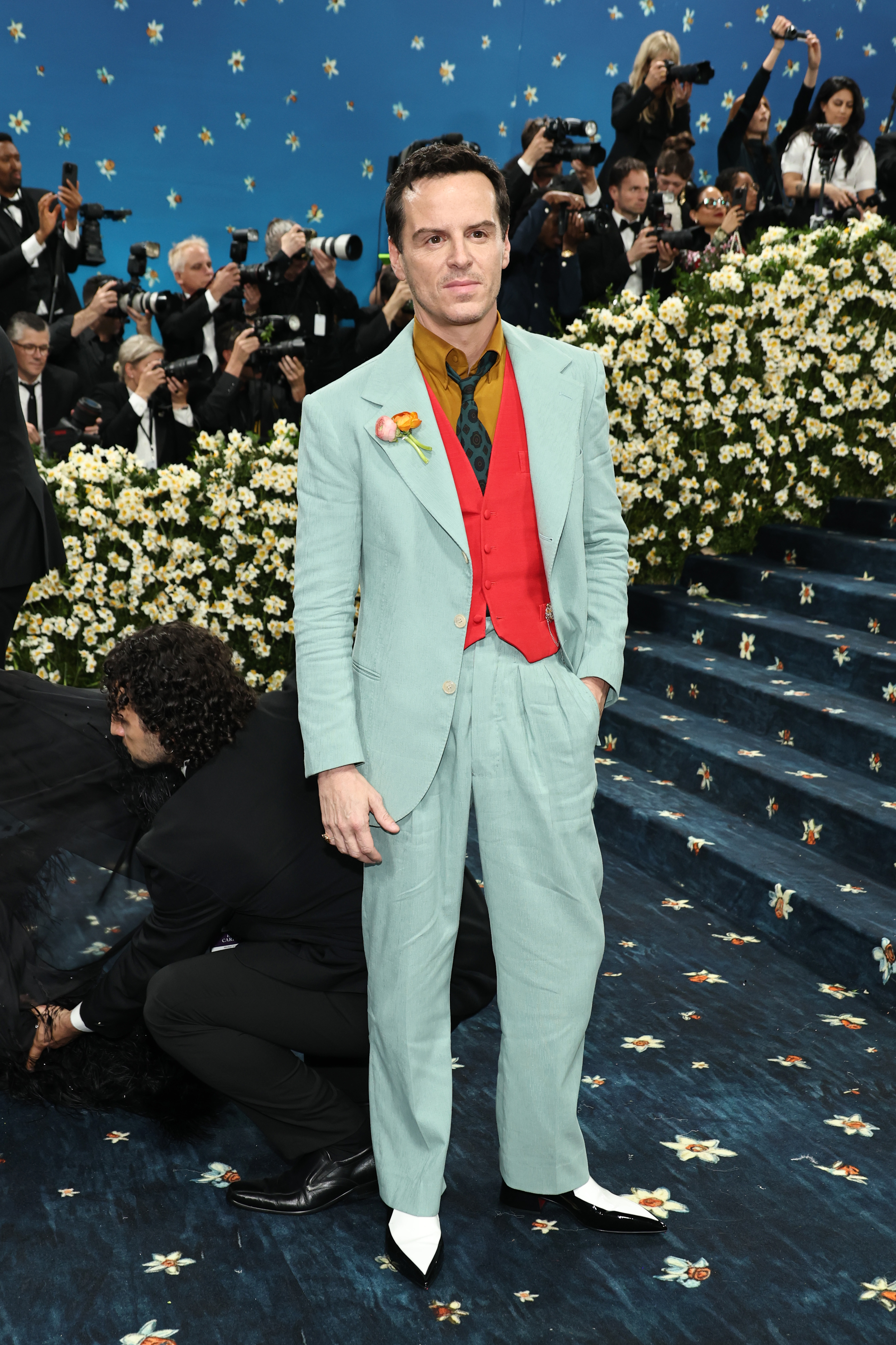 Andrew Scott attends the 2025 Met Gala Celebrating "Superfine: Tailoring Black Style" at Metropolitan Museum of Art on May 05, 2025 in New York City. (Photo by Jamie McCarthy/Getty Images)