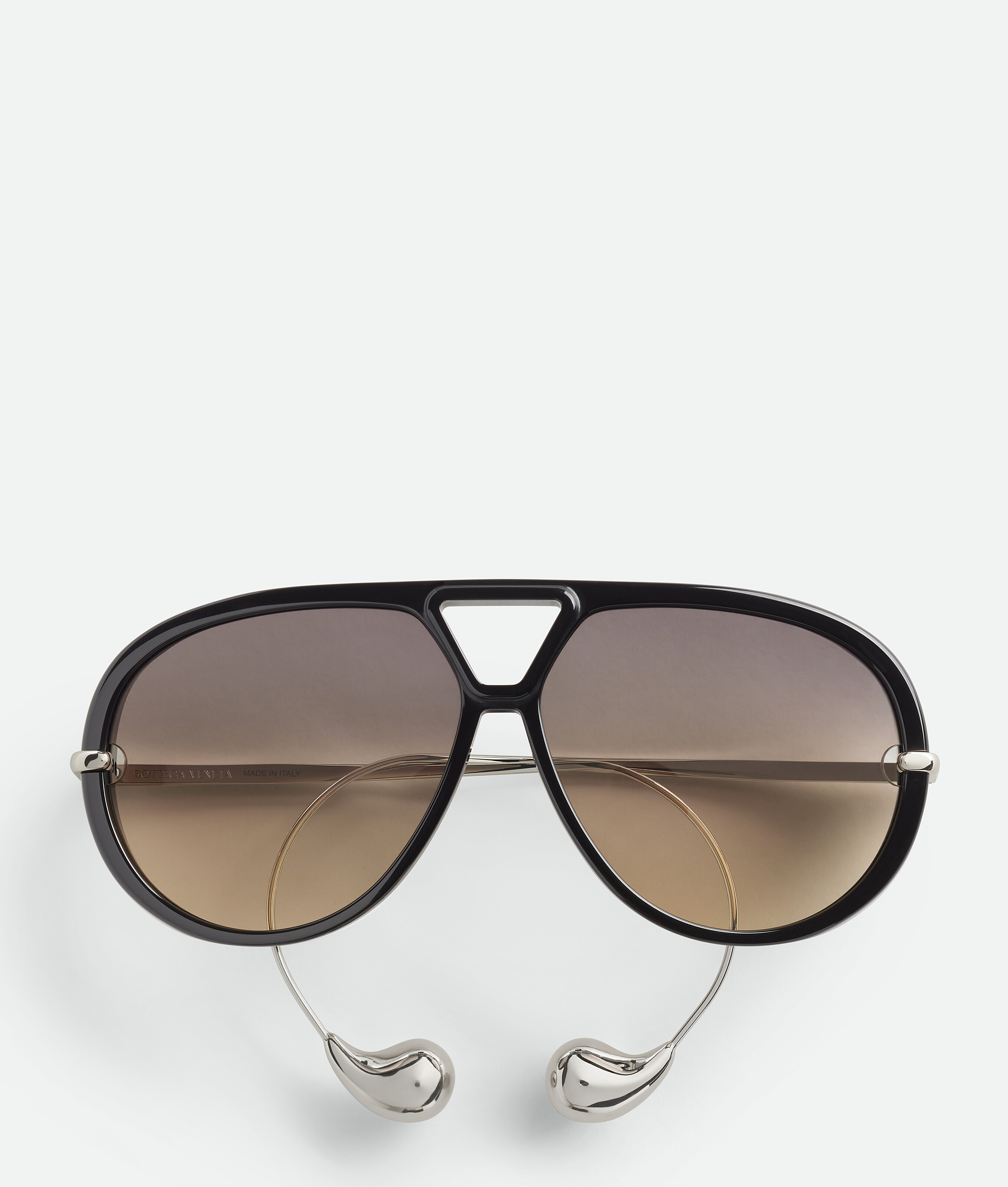 Drop Aviator Sunglasses in Black/brown