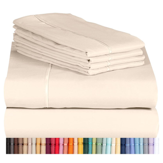 A cream microfiber and bamboo set of sheets