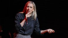 Comedian Iliza Shlesinger performs during the 16th Annual Stand Up For Heroes Benefit