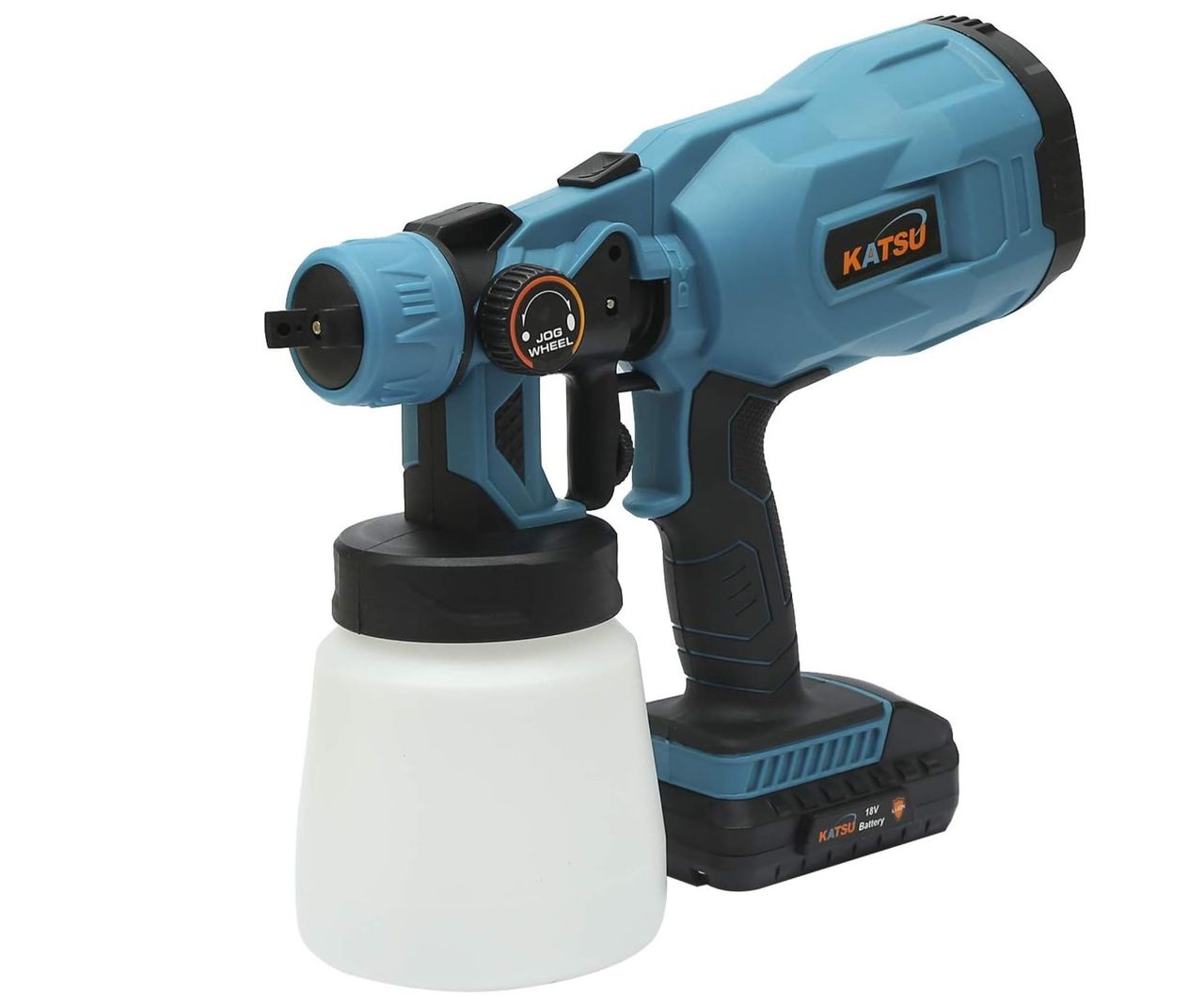 KATSU 18V Cordless Battery Power Paint Painting Sprayer cut out on white background