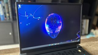 Alienware M16 gaming laptop display close up