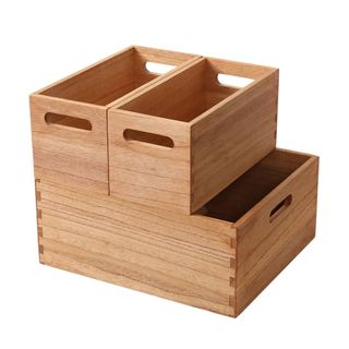 Wooden Baskets for Shelf Organizing