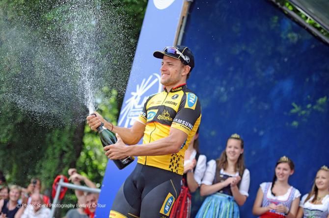 Tour of Austria stage 6 winner Gerald Ciolek (MTN-Qhubeka) on the podium