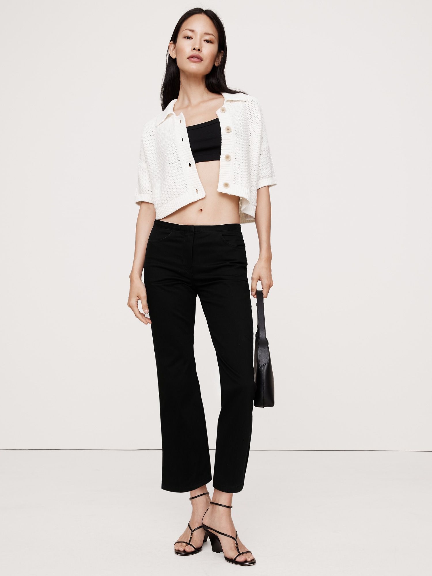 Mid-Rise Cotton Capri