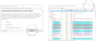 Click Agree. Click the Minimize button.