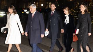 Carole Middleton, Michael Middleton, James Middleton, Alizee Thevenet and Pippa Middleton attend the 'Together At Christmas' Carol Service at Westminster Abbey on December 06, 2024