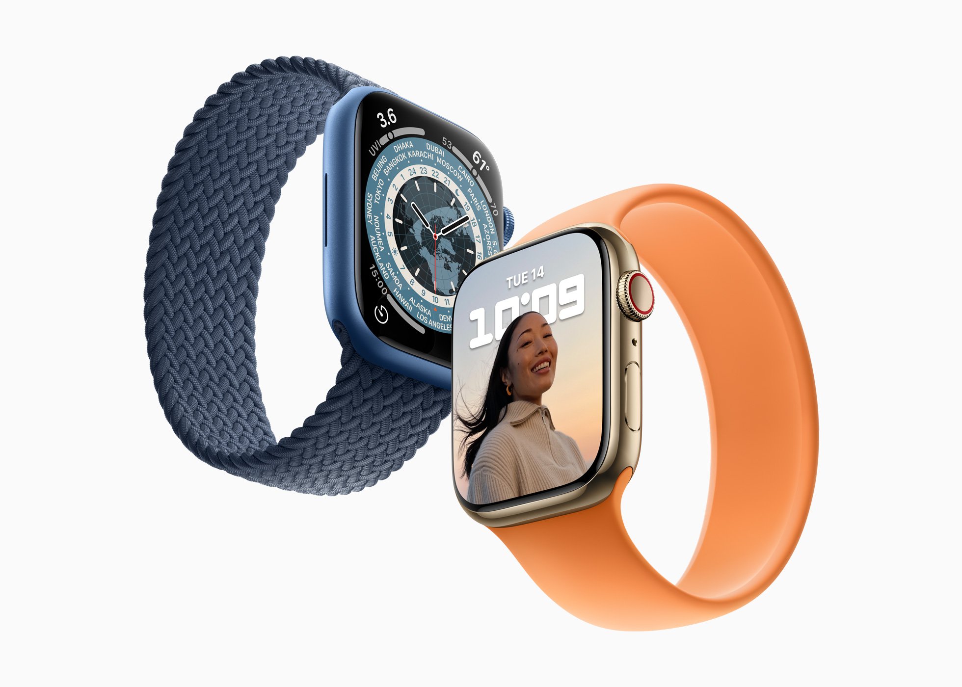 Apple Watch 7 fabric and silicone straps