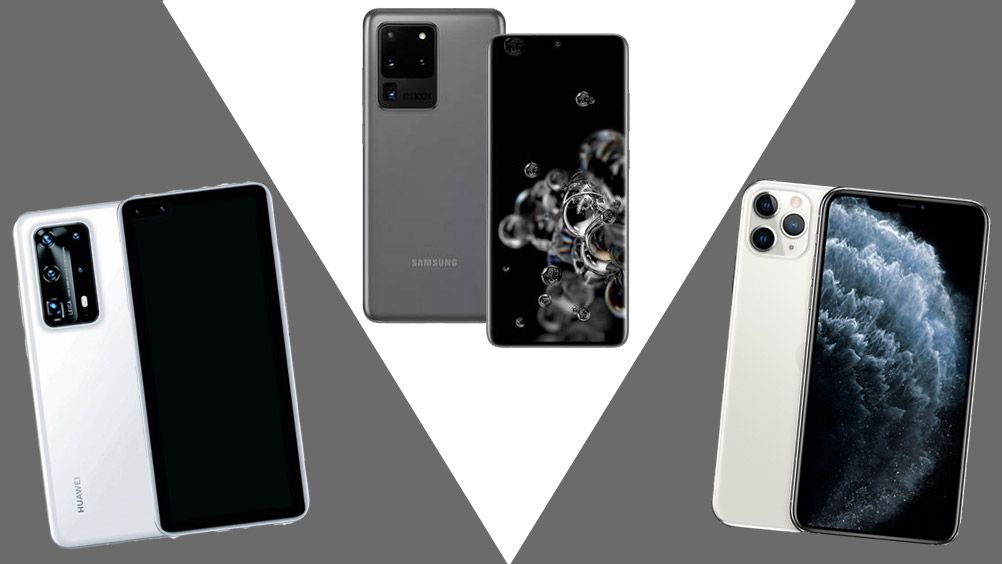 Huawei P40 Pro Plus, Galaxy S20 Ultra and iPhone 11 Pro Max