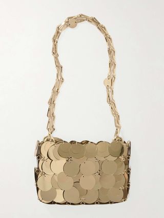 Sparkle Nano Paillette-Embellished Metallic Twill Shoulder Bag