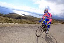 Damiano Cunego (Lampre - Merida) tests his climbing legs