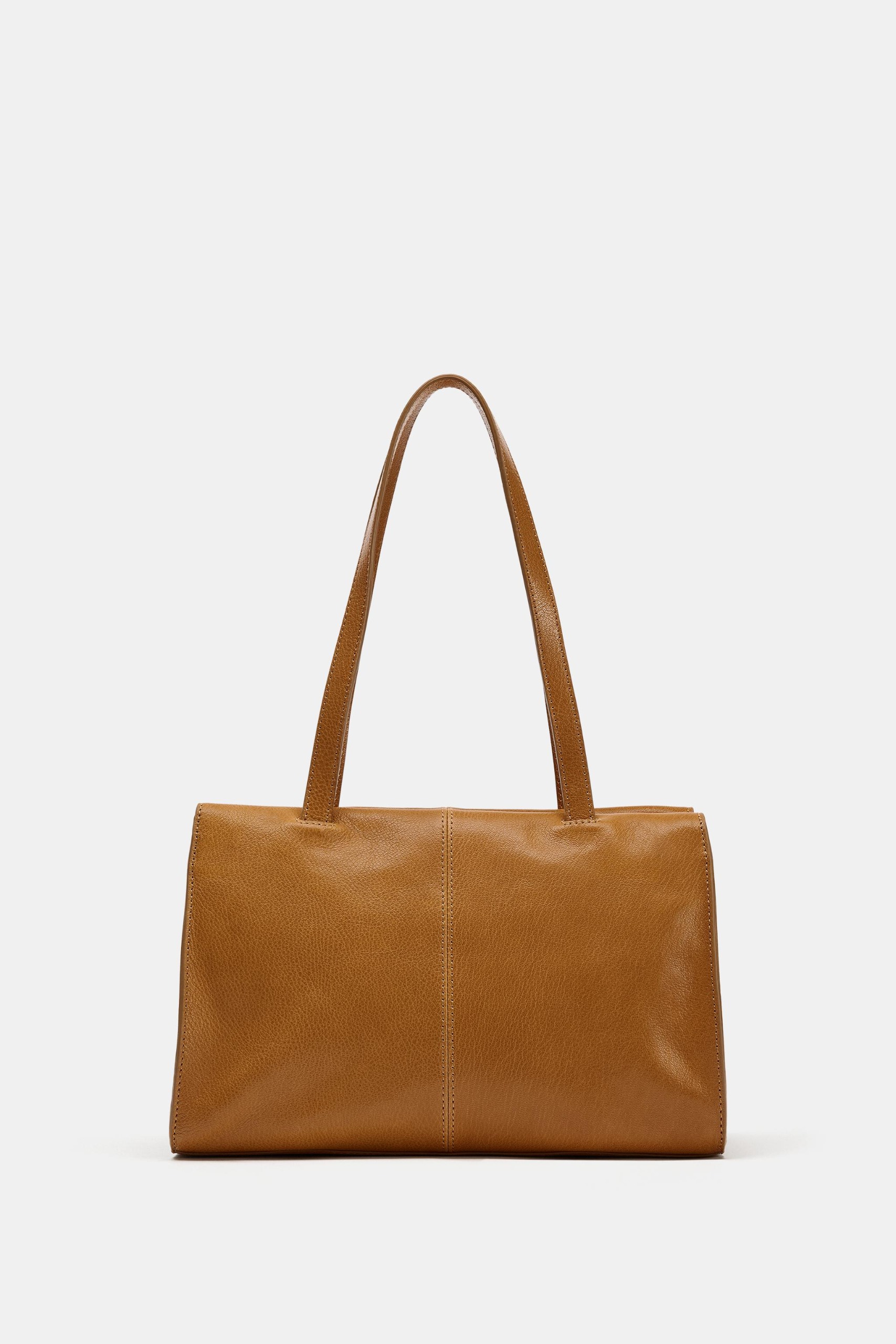 Leather Shoulder Bag - Mustard - One Size Only