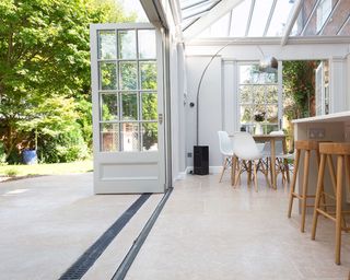 quorn stone dijon tumbled limestone pavers indoors and out