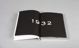 The book features a series of original marketing posters and newspaper