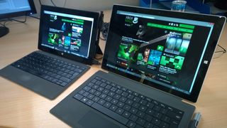 Surface Pro 3, next to Surface Pro 2