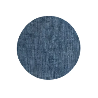 Bloomingdales navy blue round rug