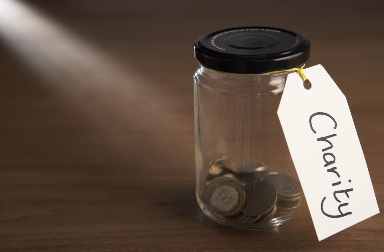 Coins in a jam jar