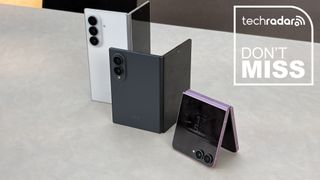 Samsung 2026 foldable range on a table with a Don't Miss banner