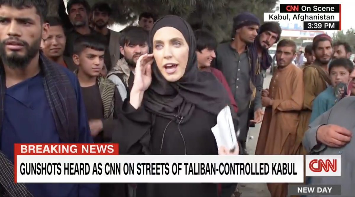 Taliban Fighters Almost Attacked Cnn Producer As Clarissa Ward Interviewed Crowd Outside Kabul